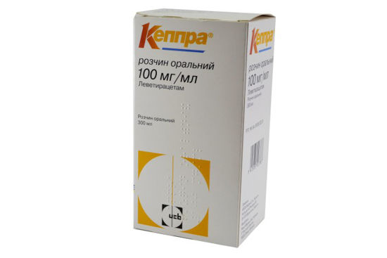Кеппра раствор оральный 100 мг/мл 300 мл